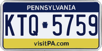 PA license plate KTQ5759