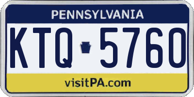 PA license plate KTQ5760