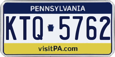 PA license plate KTQ5762