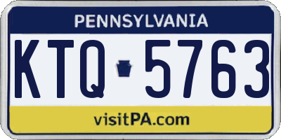 PA license plate KTQ5763