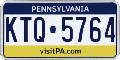 PA license plate KTQ5764