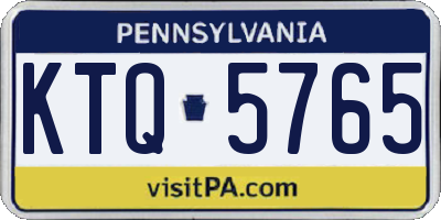 PA license plate KTQ5765