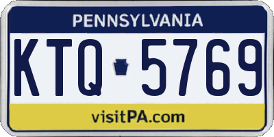 PA license plate KTQ5769