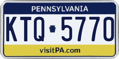 PA license plate KTQ5770