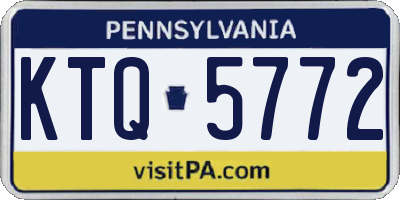 PA license plate KTQ5772