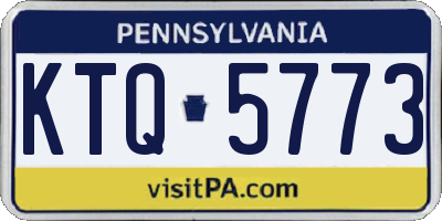 PA license plate KTQ5773