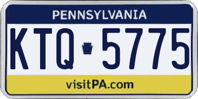 PA license plate KTQ5775