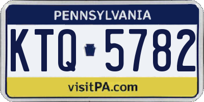 PA license plate KTQ5782