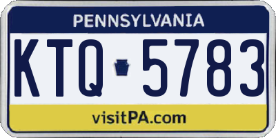 PA license plate KTQ5783