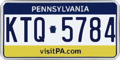 PA license plate KTQ5784