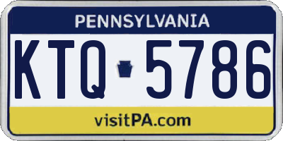 PA license plate KTQ5786