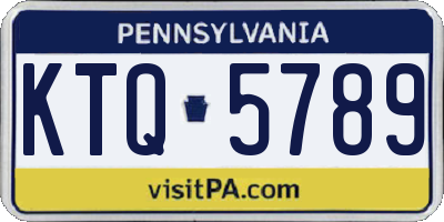 PA license plate KTQ5789