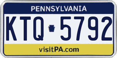 PA license plate KTQ5792