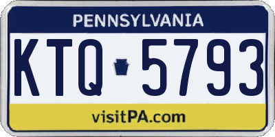 PA license plate KTQ5793