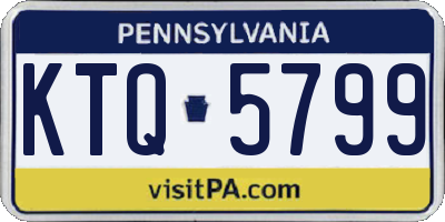 PA license plate KTQ5799
