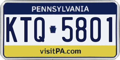 PA license plate KTQ5801