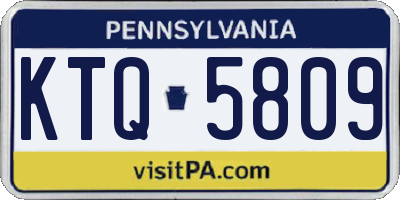 PA license plate KTQ5809