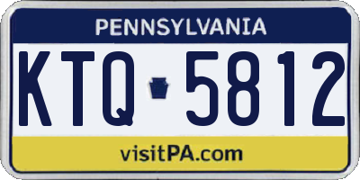 PA license plate KTQ5812