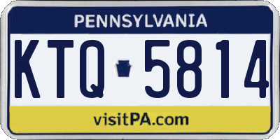 PA license plate KTQ5814