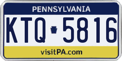PA license plate KTQ5816