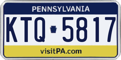 PA license plate KTQ5817