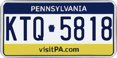 PA license plate KTQ5818