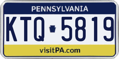 PA license plate KTQ5819