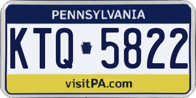 PA license plate KTQ5822