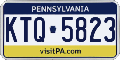 PA license plate KTQ5823