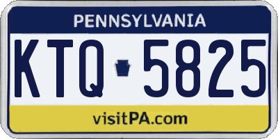 PA license plate KTQ5825