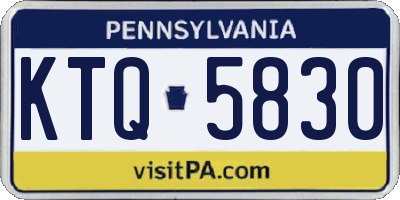 PA license plate KTQ5830