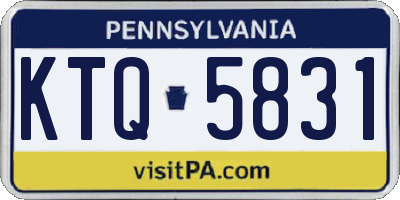 PA license plate KTQ5831