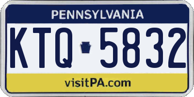 PA license plate KTQ5832