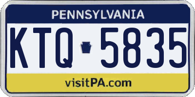 PA license plate KTQ5835
