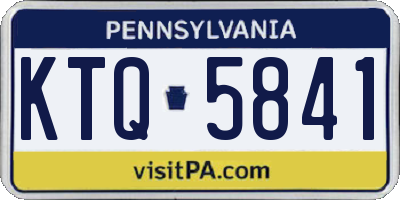 PA license plate KTQ5841