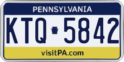 PA license plate KTQ5842