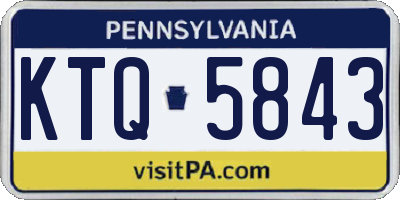 PA license plate KTQ5843