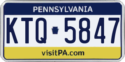 PA license plate KTQ5847