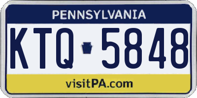 PA license plate KTQ5848