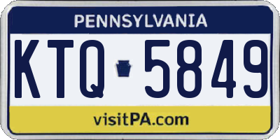 PA license plate KTQ5849