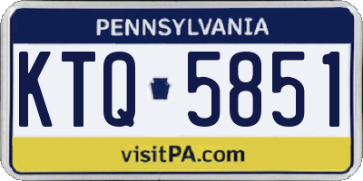 PA license plate KTQ5851