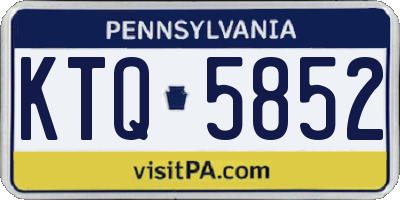 PA license plate KTQ5852