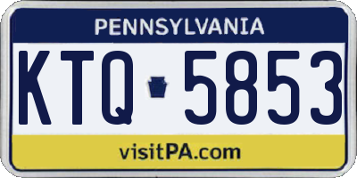 PA license plate KTQ5853