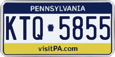 PA license plate KTQ5855