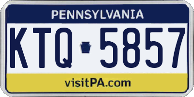 PA license plate KTQ5857