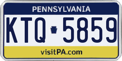 PA license plate KTQ5859