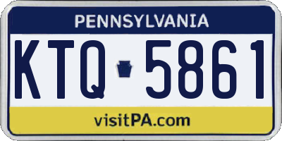 PA license plate KTQ5861