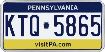 PA license plate KTQ5865