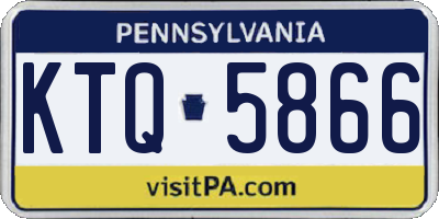 PA license plate KTQ5866