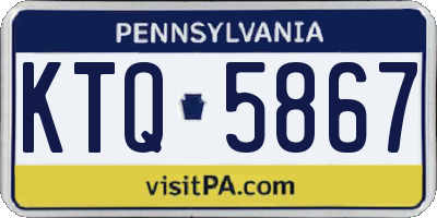 PA license plate KTQ5867